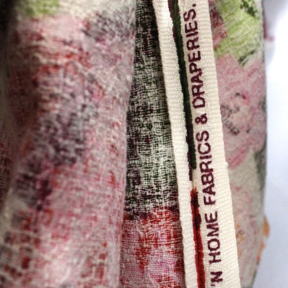 Vintage Flower Power Print Bark Cloth Fabric-3 Sewn Panels Boho Mod Groovy - Picture 5 of 7